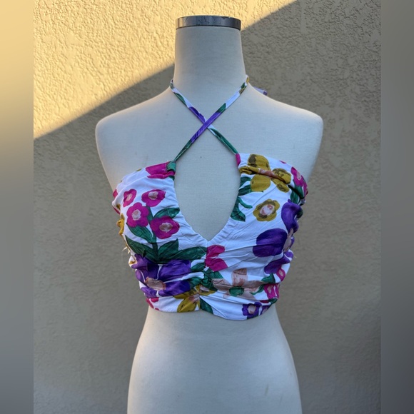 NWT KARI HALTER TOP - FLORAL size XS - Picture 6 of 11